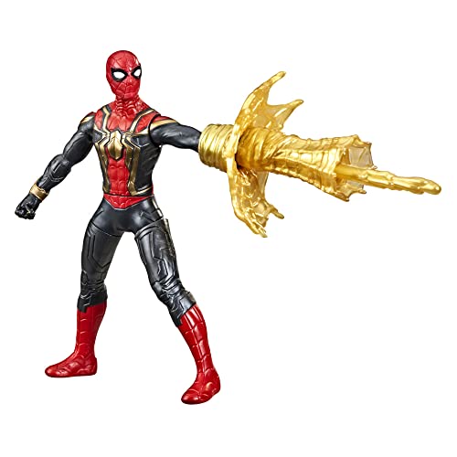 Marvel Spider-Man - Figura de acción Inspirada en la película Spider-Man de 15 cm con Ataque de Arma para apretar Las piernas, a Partir de 4 años