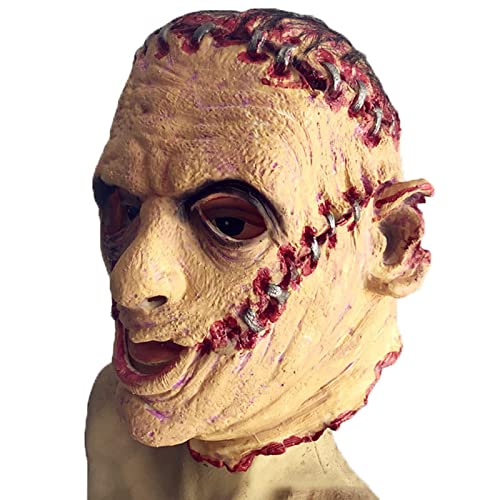 Máscara de demonio de la masacre de motosierra, máscara de látex zombi, máscara de cabeza completa Zombie Cosplay Prop