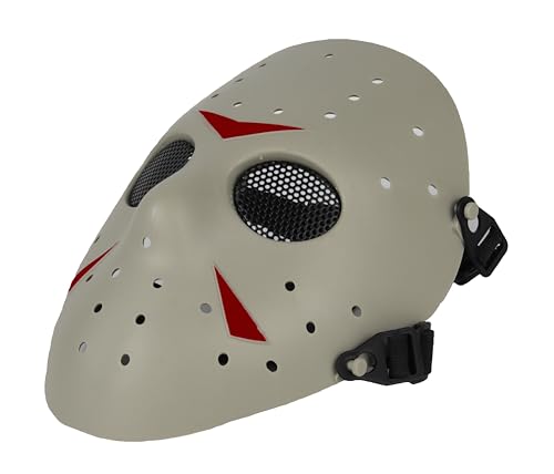 Máscara de Jason de Haoyk CS Games, máscara de malla, metal y cobre con protección completa de la cara, para Halloween, fiestas de disfraces, FG