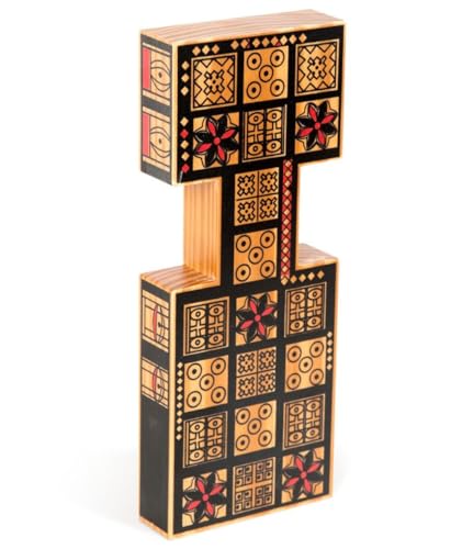 Masters Replica Royal Game of Ur Board Game with Pyramid Dice - Features Authentic Design with Solid Wood Board and Wooden Pieces