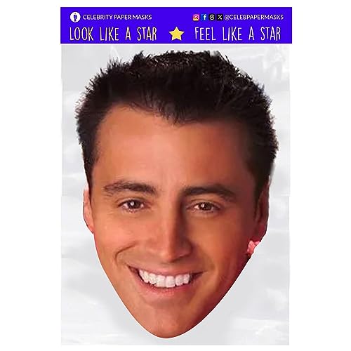 Matt LeBlanc Máscara Joey Tribbiani Celebrity Face Masks Actor Amigos con banda elástica para la cabeza