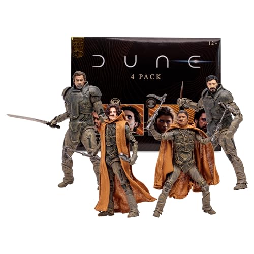 McFarlane Toys - Dune: Parte Dos Gurney Halleck Paul Atreides Chani Stilgar 4 unidades, etiqueta dorada, exclusivo de Amazon