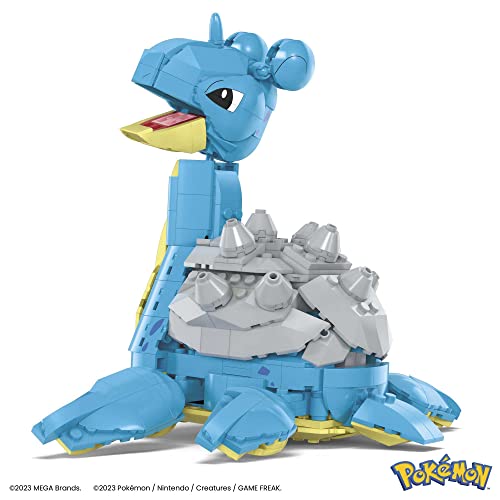 MEGA Construx Pokémon Lapras, 529 bloques de construcción con movimiento, juguete +8 años (Mattel HKT26)