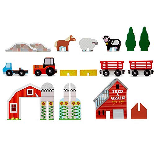 Melissa & Doug- Farm Muñecos cabezones, Multicolor (40142)