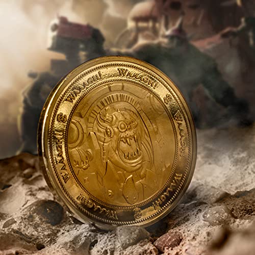 Merchoid Warhammer 40.000: Ork Edición Limitada Individualmente Numerada Oro Moneda Serie 1 Número 5