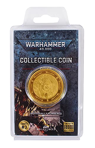 Merchoid Warhammer 40.000: Ork Edición Limitada Individualmente Numerada Oro Moneda Serie 1 Número 5