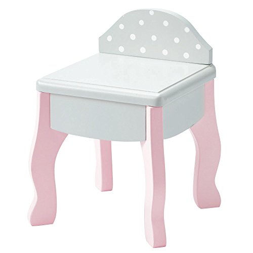 Mesa de tocador y banqueta para muñeca de 457 cm de Olivias World TD-0207AG