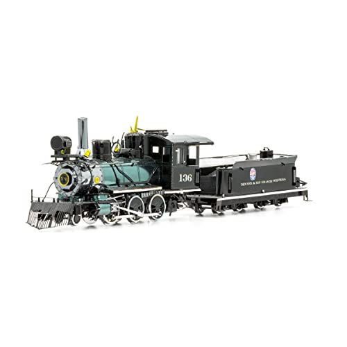 Metal Earth Puzzle 3D Locomotora De Vapor 2-6-0. Rompecabezas De Metal De Lejano Oeste . Maquetas Para Construir Para Adultos Nivel Desafiante De 19.5 X 3.5 X 4.8 Cm