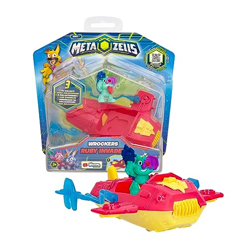 METAZELLS Ruby Invader - Vehículo con Funciones Que Incluye una Figura-Regalo Optimo para niños y niñas +4 años