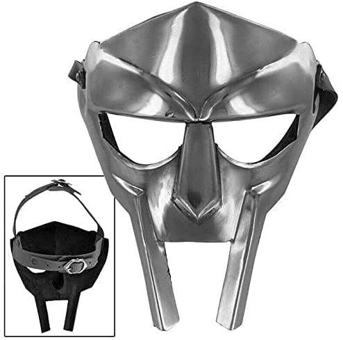 MF Doom Gladiator Mask, Mad-villain, 18g suave, acero, armadura facial, medieval mano forjada, romana, armadura, condenación, máscara, Halloween