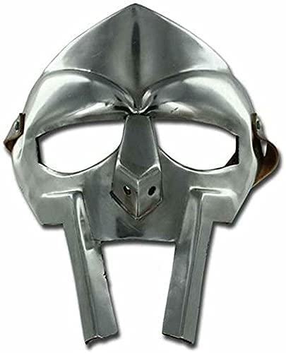 MF Doom Gladiator Mask, Mad-villain, 18g suave, acero, armadura facial, medieval mano forjada, romana, armadura, condenación, máscara, Halloween