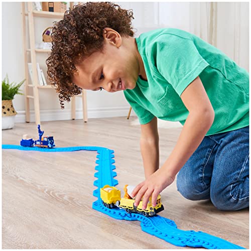 Mighty Express Tren Push and Go Baut-es Bruno con vagón de mercancías – Tren Manual para la Popular Serie de televisión, a Partir de 3 años