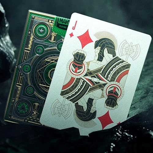 MilesMagic Theory11 Avengers Infinity Saga Green Edition - Juego de cartas con clip de acrílico transparente para baraja