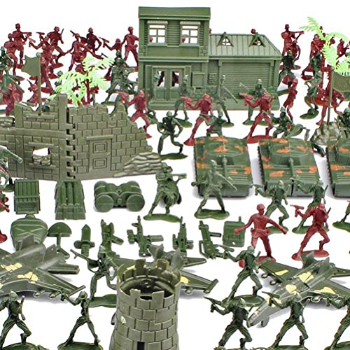 Mini figuras de soldados juguetes, 290 piezas ejército hombres militares, juego de base militar, juego de soldados de guerra, hombre del ejército y equipo de armas, accesorios para fiestas infantiles