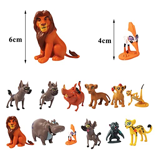 Mini Figuras Set, 12PCS The Lion King Decoración para Tartas Action Figure Cake Decoration Decoraciones de Fiesta Cumpleaños Cake Topper Figuras Set Fiesta de Cumpleaños Suministros Decoración