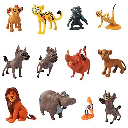 Mini Figuras Set, 12PCS The Lion King Decoración para Tartas Action Figure Cake Decoration Decoraciones de Fiesta Cumpleaños Cake Topper Figuras Set Fiesta de Cumpleaños Suministros Decoración