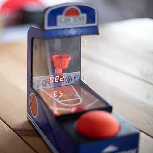 Mini juego de baloncesto retro, máquina de arcade de escritorio, juego de baloncesto de mesa portátil con contador de puntuación, aro de baloncesto, grandes regalos para hombres, regalos de cumpleaños