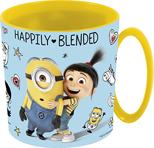 MINIONS 2158; Taza microondas 350 ml; Producto de plástico; Libre BPA.