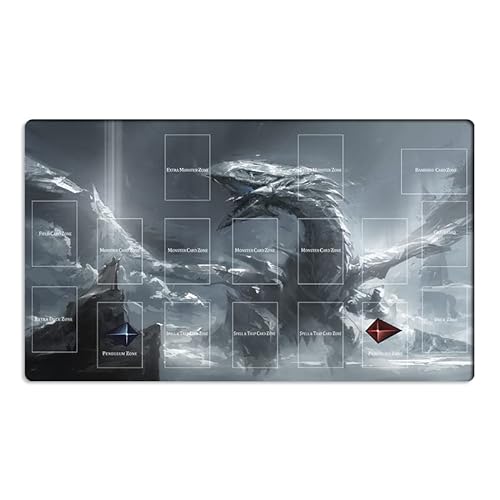 Mlikemat Alfombra de juego de cartas coleccionables de anime Blue-Eyes White Dragon TCG CCG + bolsa gratis (ZD014-702-A)