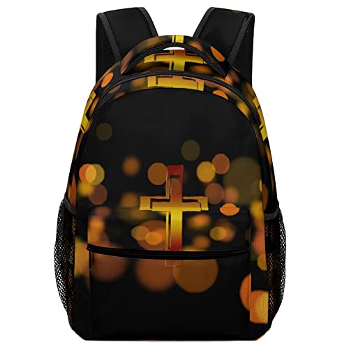 Mochila Casual Mujer Moda Bolsa Escolar Estampada Mochilas Infantiles Linda para Niñas y Niños Cruz de luz Estelar