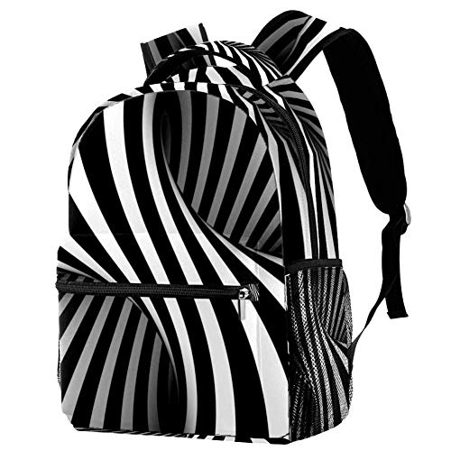 Mochila para Escuela Ilusión óptica Mochila para niños y niñas Mochila para Escuela Primaria Mochila para computadora portátil 29.4x20x40cm