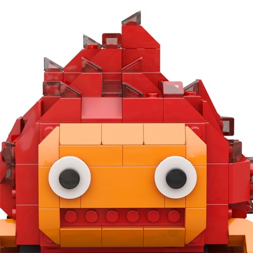 Modular Casa Bloques De Construcción 252Piezas Moc Howl's Moving Castle (Calcifer) Nano Micro Bloques De Construcción Mini Juego De Juguetes De Construcción para Adultos Compatible con Lego