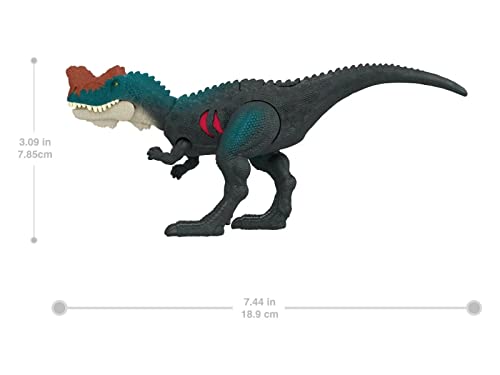 Mondo Jurassic Dominion - Dinosaurio de daño extremo "Genyodectes Serus" - Dinosaurio de juguete articulado de 18 cm - Dinosaurios para niños con daño de batalla HGP80- Multicolor