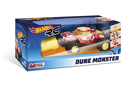 MONDO Motors Hot Wheels Dune Monster 1: Coche teledirigido a Escala 24, Frecuencia Dual, Velocidad de hasta 10 km/h, Carrocería Lexan, Función Completa para niños, Modelo Surtido, 63682