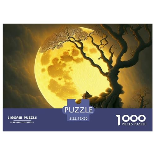 Moon Deadwood Jigsaw Puzzle Adultos Diversión 1000 Piezas Juego Educativo Juguete Decoración del Hogar Juguete Juego Intelectual 1000 Piezas (75x50cm)