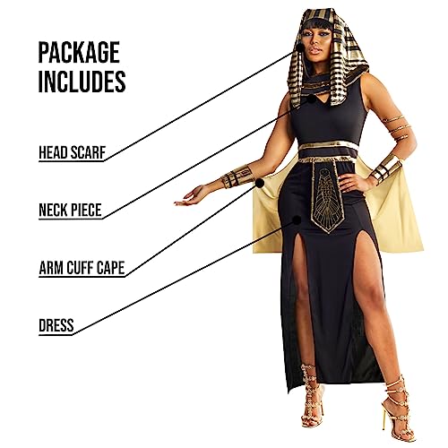 Morph Costumes Premium - Disfraz Cleopatra Mujer, Diosa Egipcia, Faraona para Carnaval, Talla L