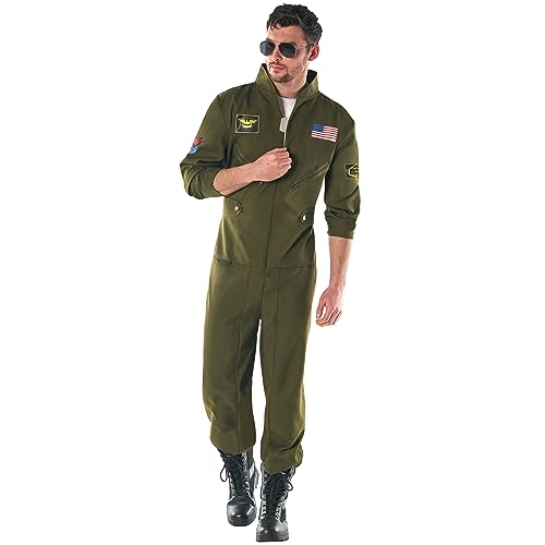 Morph Disfraz Piloto Hombre, Disfraz Hombre Piloto, Disfraz Aviador Hombre, Disfraz Piloto Adulto, Disfraz Piloto Avion Hombre, Disfraz Piloto Caza, Mono Aviador, Disfraz Carnaval Hombre Talla S