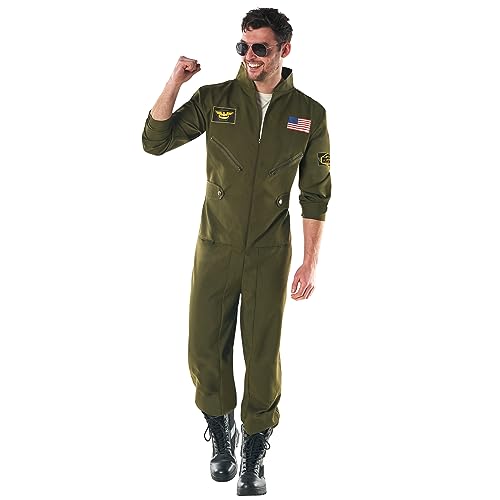 Morph Disfraz Piloto Hombre, Disfraz Hombre Piloto, Disfraz Aviador Hombre, Disfraz Piloto Adulto, Disfraz Piloto Avion Hombre, Disfraz Piloto Caza, Mono Aviador, Disfraz Carnaval Hombre Talla S