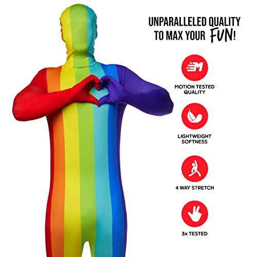 Morphsuits Morph Rainbow Erwachsene XL Disfraz Arcoiris Adulto, Disfraz Segunda Piel Adulto