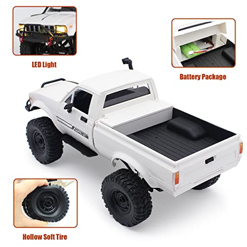 Mostop Camión teledirigido 1:16, escala completa 4WD Off-Road RC Camión, RC Car con 2 baterías y control de dirección de ritmo, modelo de velocidad de elevación, juguete adecuado para niños