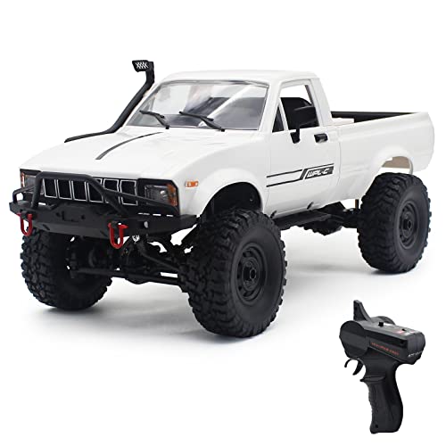 Mostop Camión teledirigido 1:16, escala completa 4WD Off-Road RC Camión, RC Car con 2 baterías y control de dirección de ritmo, modelo de velocidad de elevación, juguete adecuado para niños