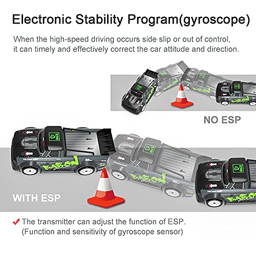 Mostop Coche de Deriva de Control Remoto 1/16 20 mph de Alta Velocidad RC Drifting Car para Adultos