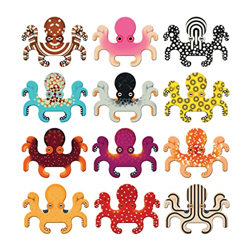 MudPuppy- Shaped Memory Match/Octopuses Juegos Tradicionales, Multicolor, M (357218)