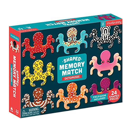 MudPuppy- Shaped Memory Match/Octopuses Juegos Tradicionales, Multicolor, M (357218)