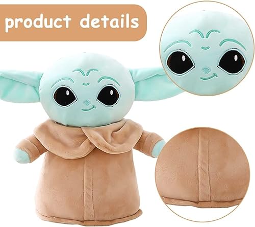 Muñeco Peluche, Bebé Star Wars Peluche, Star Wars Peluche Muñeca Baby Yoda Plush Doll Toy Niño Precioso Muñeco Yoda Juguete Peluche para Fans Coleccionistas Adultos Niños