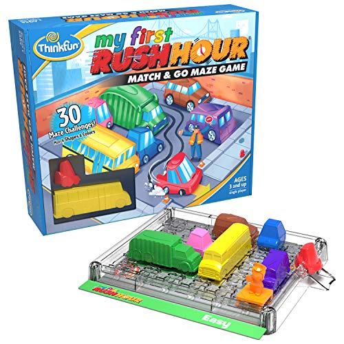 My First Rush Hour STEM Toy and Brain Game para niños y niñas de 3 años en adelante, un juego de laberinto Match and Go