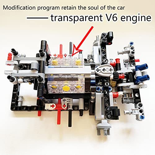 MYMG Super motor y control remoto para Lego Technic 2022 Ford GT 42154, 2 motores, instrucciones en PDF, cumpleaños, compatible con Lego 42154 (modelo no incluido)