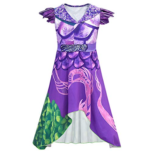 N /A Juego de 3 vestidos para niñas, ropa de fantasía, ropa de maquillaje para niños pequeños, monos para Halloween, fiestas de terror, cosplay, disfraces + peluca (Ony-Clothes, 4-5y)