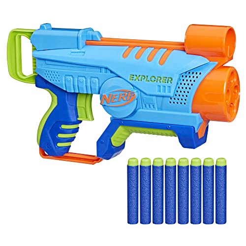 Nerf - Lanzador Elite Jr Explorer Easy-Play - Fácil de sostener, Cargar y lanzar - para niños y niñas a Partir de 6 años