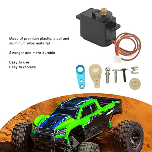 NestNiche Servo RC, Servomotor De Alto Voltaje Y Alto Par, Engranaje De Metal Resistente Al Agua 28T RC Reemplazo De Servo Digital para Coche RC 284131 1/28