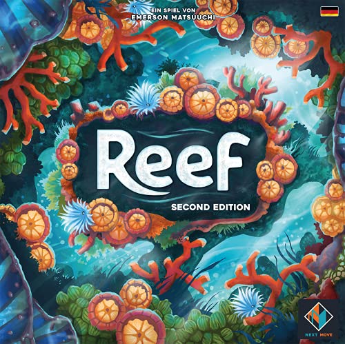 Next Move Games Asmodee Reef Second Edition | Juego Familiar | Juego de Mesa | 2-4 Jugadores | A Partir de 8 años | 30+ Minutos | alemán