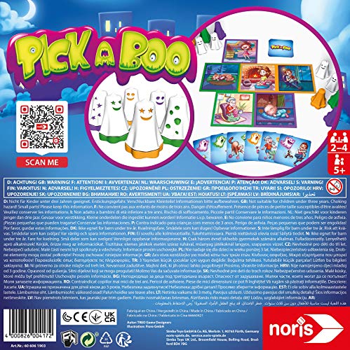 Noris 606061903 Pick-a-Boo – El emocionante Juego de reacción para niños a Partir de 5 años, terriblemente Divertido para 2-4 Jugadores, Juegos para niños