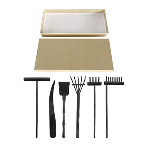 NUOBESTY 1 Set Zen Garden Rake Kit Mini Meditation Rock Sand Garden Garden Tools DIY Dying Dings Rake Cuatro Rake Sampas de de Giratoria para Adultos Juguetes de