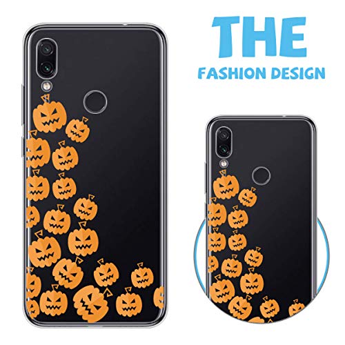 Oihxse Compatible con Samsung Galaxy A7 2018/A750 Funda Silicona Transparente Suave Gel TPU Carcasa Ultra-Delgado Patrón Protector Caso para Samsung A7 2018/A750 Cover Bumper (Calabaza pequeña)