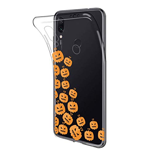 Oihxse Compatible con Samsung Galaxy A8 2018 Funda Silicona Transparente Suave Gel TPU Carcasa Ultra-Delgado Patrón Protector Caso para Samsung A8 2018 Cover Bumper (Calabaza pequeña)