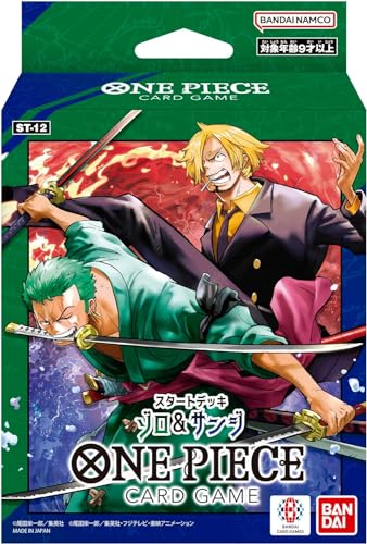 One Piece Card Game ST-12, Deck Zoro & Sanji, juego de cartas versión japonesa + protector de tarjetas